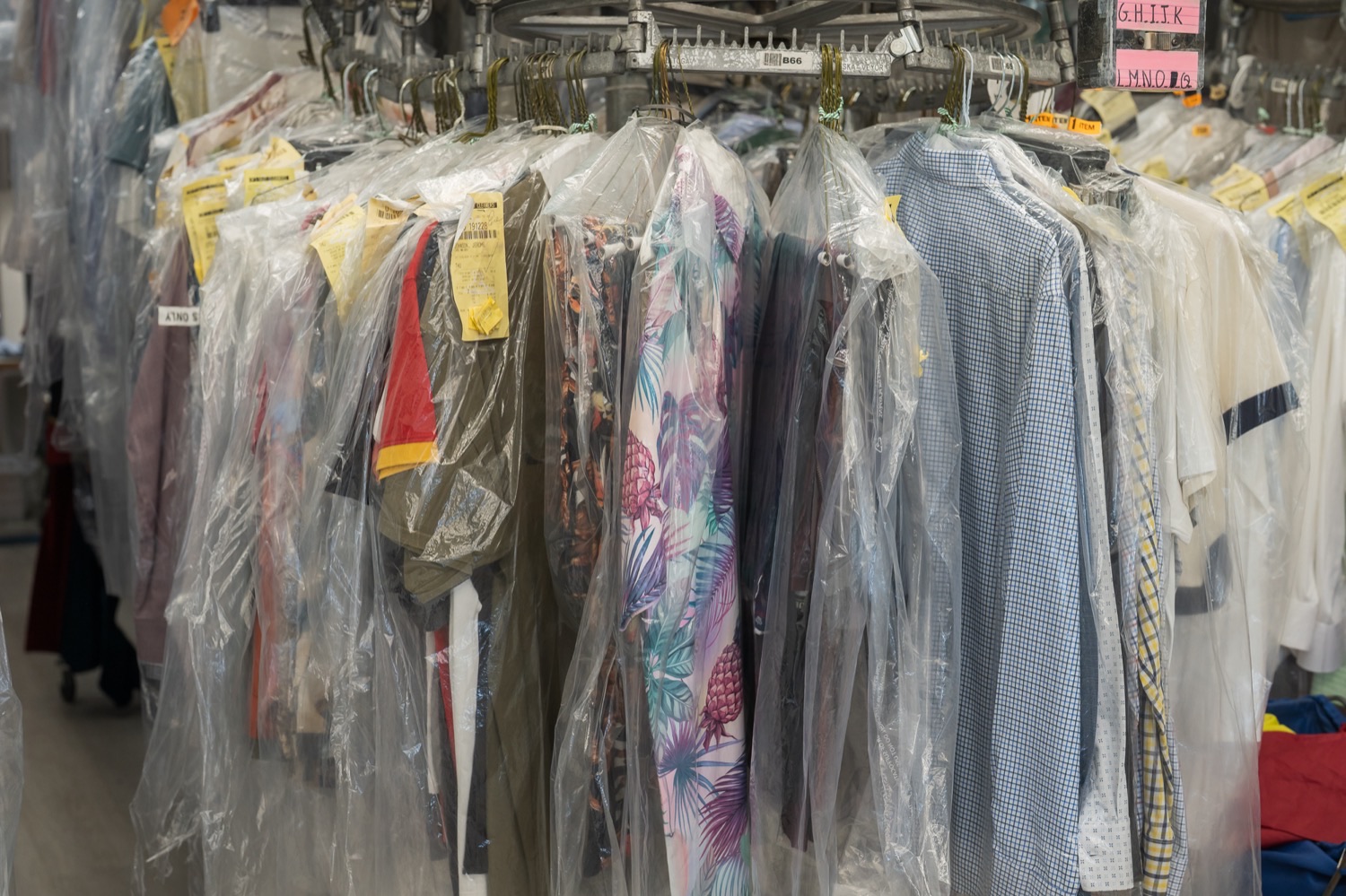 Specialty and delicate garments cleaned and protected on the rail